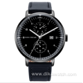 MINI 0052G Brand Fashion Business Leather Men Quartz Watches Reloj De Hombre Chronograph Waterproof Wrist Watches for Men